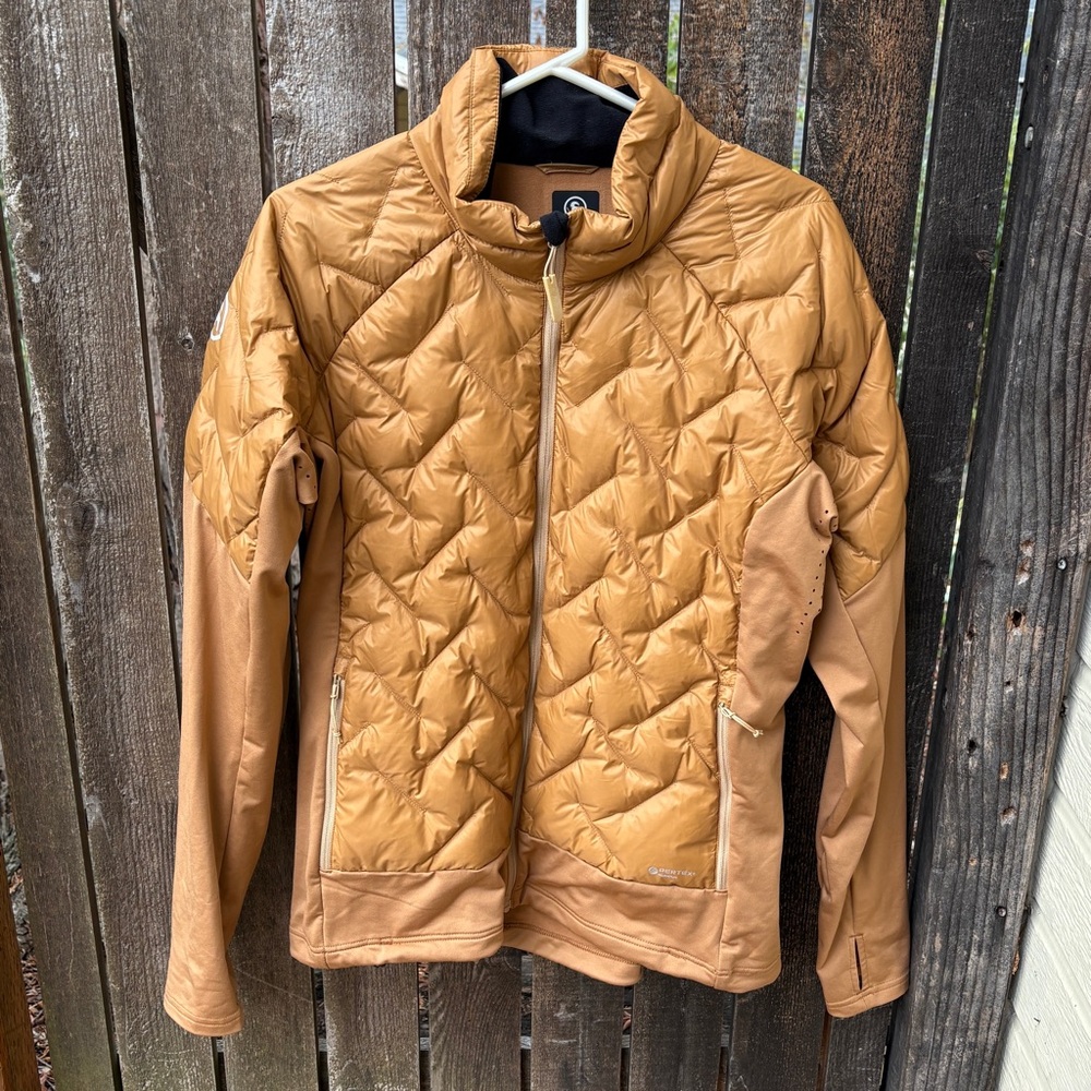 Backcountry Wm’s Teo Hybrid 800 Fill Allied Goose Down Jacket In Mustard Sz XL